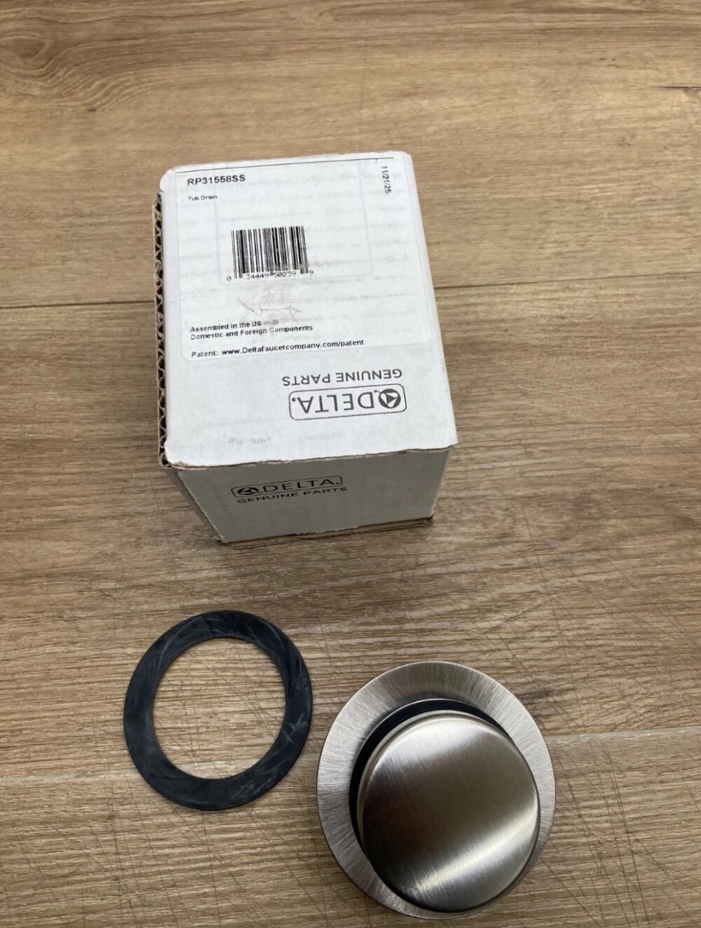Delta Bathtub Toe-Operated Drain Assembly Stainless RP31558SS New In Box